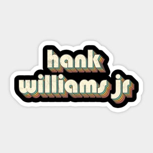 Retro Vintage Rainbow Hank Jr Letters Distressed Style Sticker